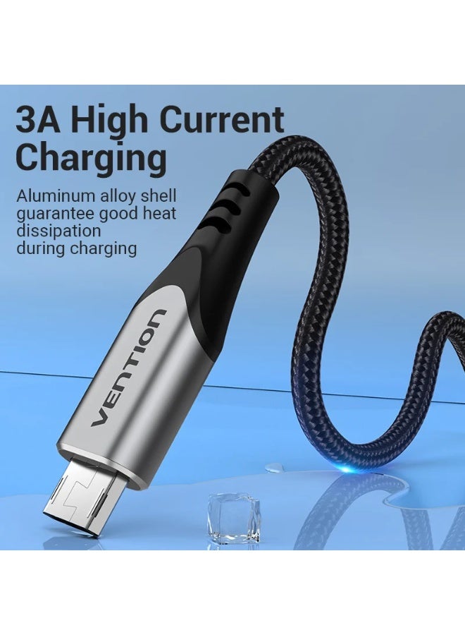 VENTION USB 2.0 A Male to Micro-B Male Cable  Gray Aluminum Alloy Type（Reversible Design) - Image 5
