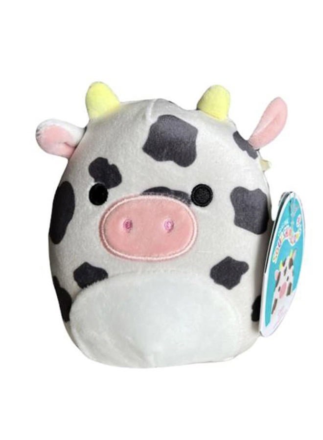 Official Kellytoy Valentines Squad Squishy Soft Plush Toy Animal (5 Inch, Colin Cow)