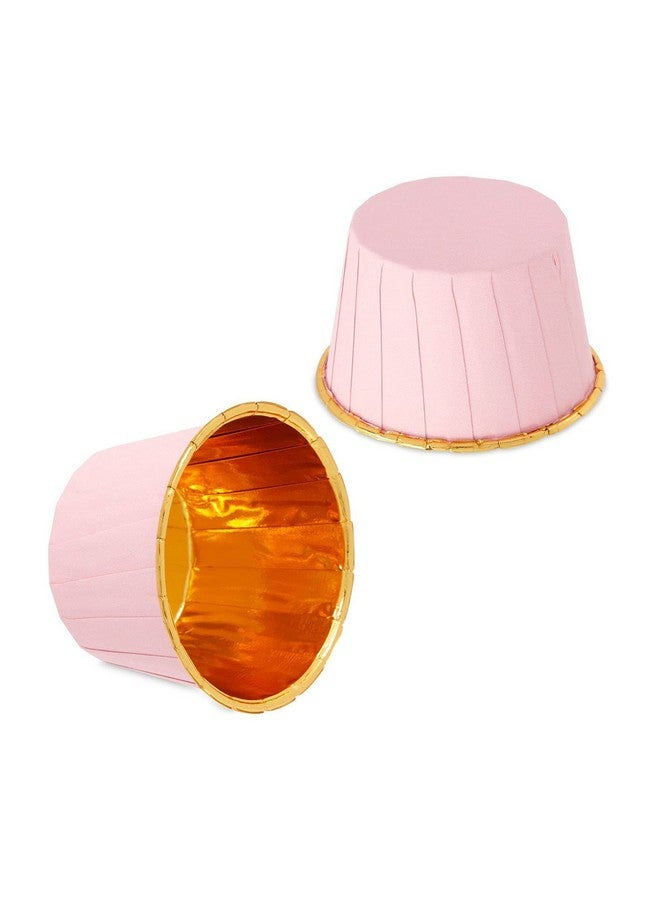 Deera Gold Color Inner Finish Expandable Muffin Cup Cake Paper Mould Multi Colour- Medium, Pack of 100 - Image 2