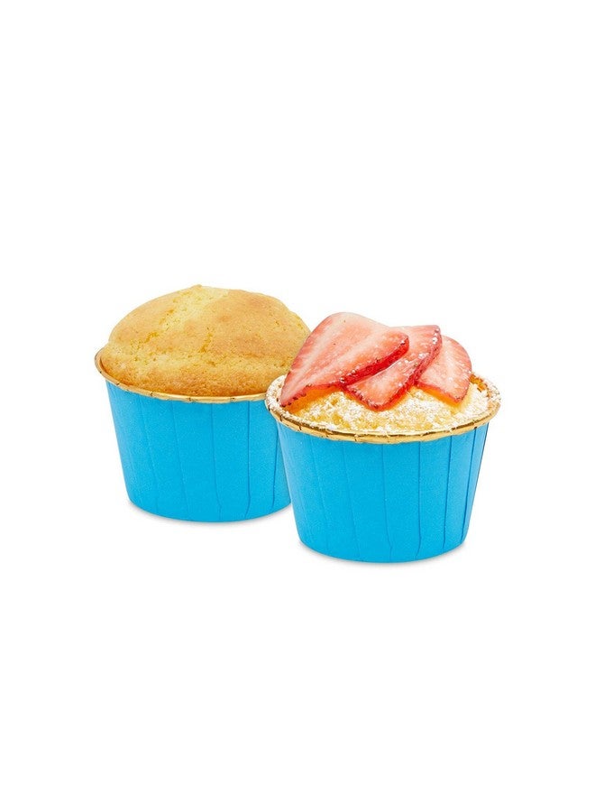 Deera Gold Color Inner Finish Expandable Muffin Cup Cake Paper Mould Multi Colour- Medium, Pack of 100 - Image 4