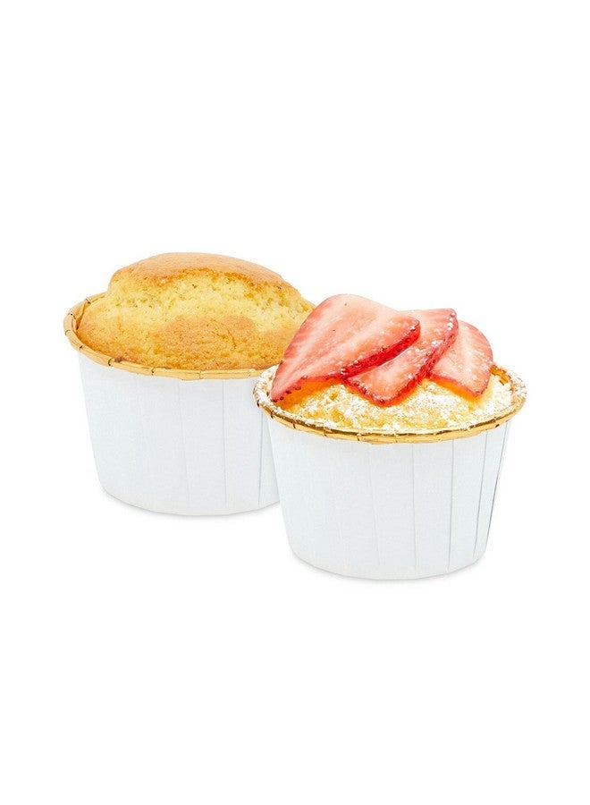 Deera Gold Color Inner Finish Expandable Muffin Cup Cake Paper Mould Multi Colour- Medium, Pack of 100 - Image 3