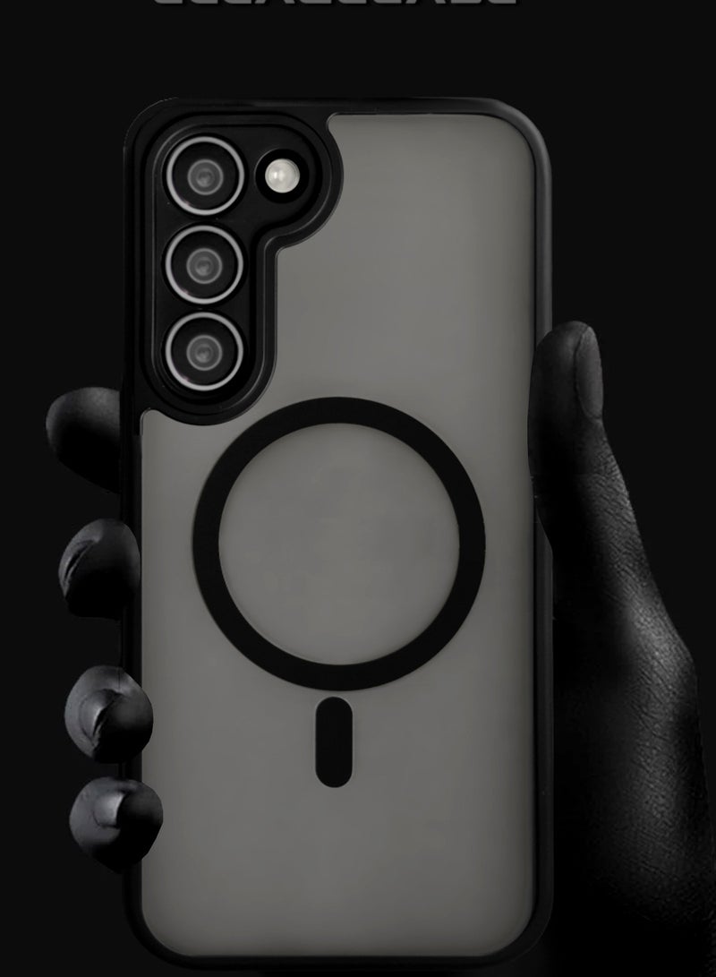 Case for Samsung Galaxy S23, Ultra Thin Frameless Case With MagSafe Wireless Charging, Solid Camera Protection, Shockproof Magnetic Black Cover