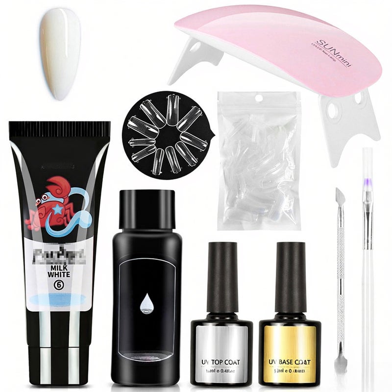 Manicure Tools Set 15ml Nail Glue Slip Solution Base&Top Coat UV Nail Lamp Nail Molds - Image 1