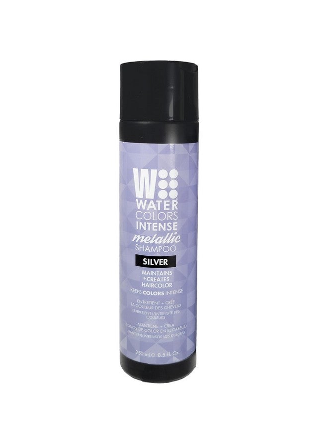 Watercolors Intense Metallic Color Depositing Shampoo Semi Permanent Hair Color 8.5 Oz (Silver1 Pack) - Image 1