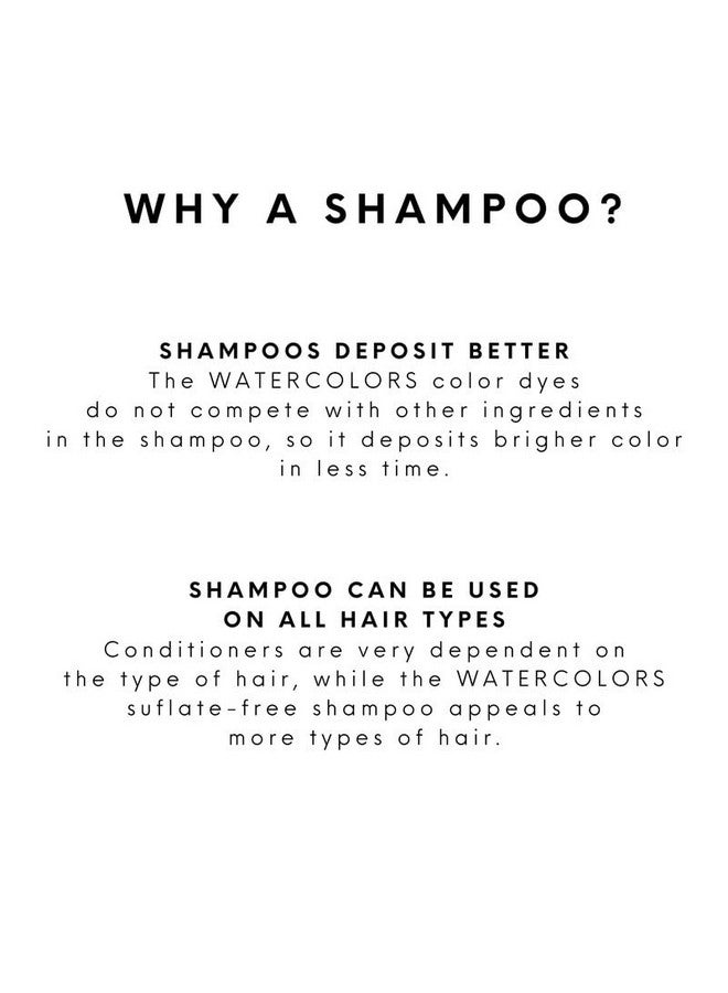 Watercolors Intense Metallic Color Depositing Shampoo Semi Permanent Hair Color 8.5 Oz (Silver1 Pack) - Image 5