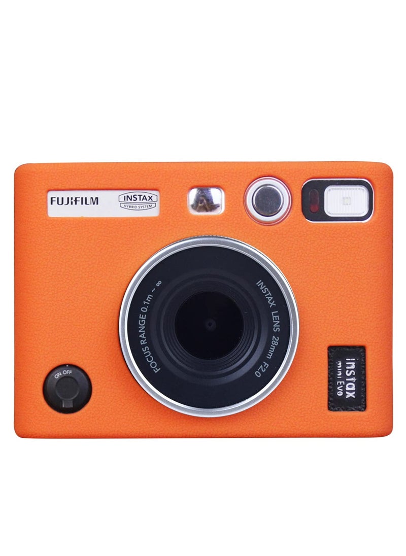 Camera Case for Instax Mini EVO Silicone Protective Case for Fuji Instax Mini EVO Instant Camera Soft Rubber Lightweight Case for Fujifilm Instax Mini Evo