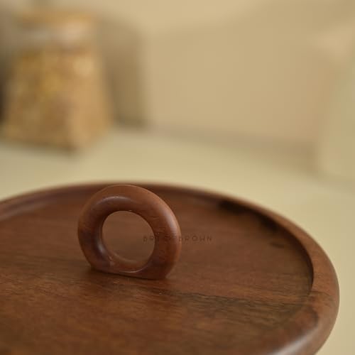 Brick Brown® Tresso Wooden Roti Box with Cane Weave | Chapati Box for Kitchen | Roti Casserole Hot Pot with Lid | Case Roti Dabba Server for Dining Table | Handmade Roti Container (8x8x5 in) - Image 4