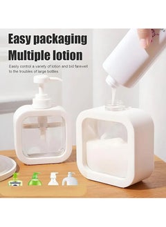 Generic Soap Dispenser - Soap Dispenser - White Plastic Pump Bottle for Kitchen, Bathroom and Shower - Foaming Pump Soap Bottle - Easy-to-Use Shower Caddy - Leak-Proof and Lockable Design - Dispenser Box with Clear Window - Soap, Shampoo and Cream Dispenser - Hand Soap Dispenser  - Image 2