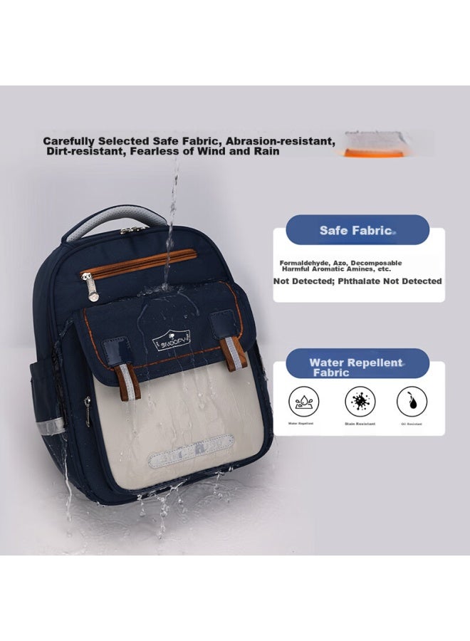 Snoopy Elementary School Backpack For Grades 1-4, Cloud-shaped Lightweight Spine-protecting Backpack, Double Shoulder Children's Schoolbag For Boys, Royal Blue - Image 4