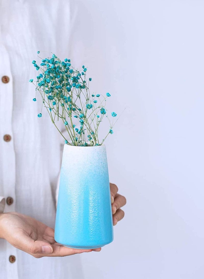 SYOSI مزهرية سيراميك ، مزهرية زهور بأسلوب الحد الأدنى لتزيين الطاولات الحديثة ، مناسبة للزهور ومدفأة غرفة النوم والمطبخ وغرفة المعيشة وقطع المركز ومكتب المكتب - Image 3