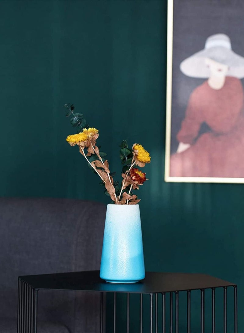 SYOSI مزهرية سيراميك ، مزهرية زهور بأسلوب الحد الأدنى لتزيين الطاولات الحديثة ، مناسبة للزهور ومدفأة غرفة النوم والمطبخ وغرفة المعيشة وقطع المركز ومكتب المكتب - Image 4