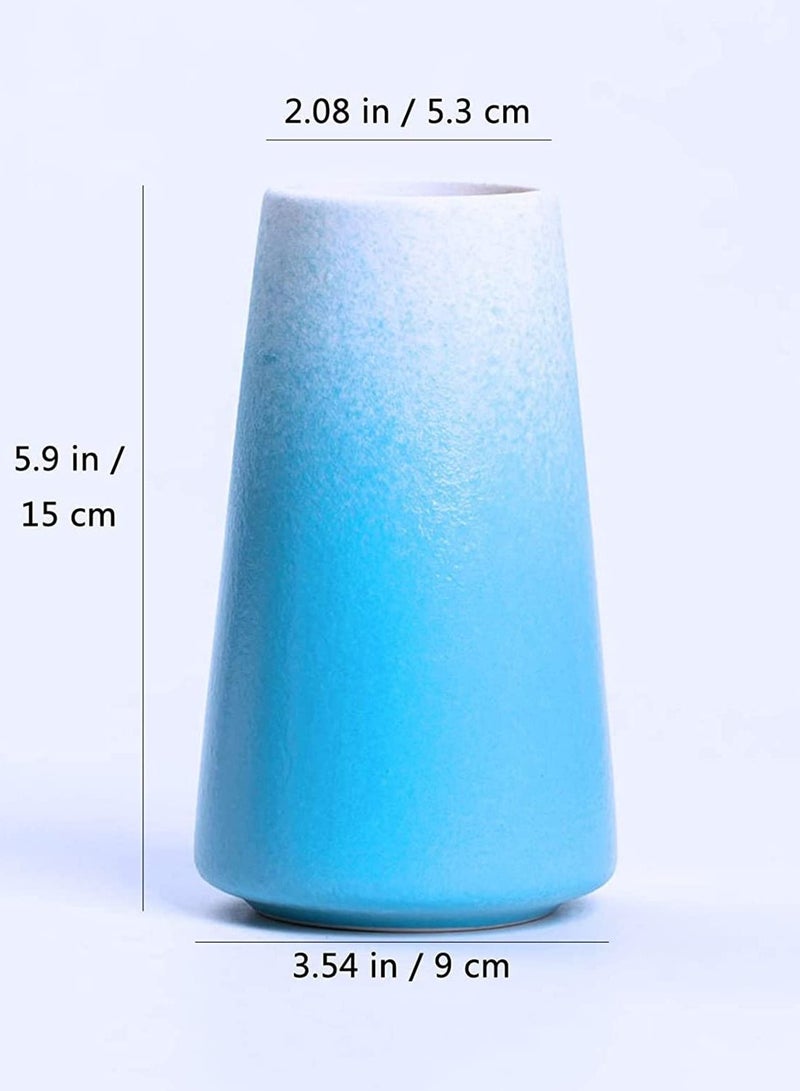 SYOSI مزهرية سيراميك ، مزهرية زهور بأسلوب الحد الأدنى لتزيين الطاولات الحديثة ، مناسبة للزهور ومدفأة غرفة النوم والمطبخ وغرفة المعيشة وقطع المركز ومكتب المكتب - Image 5