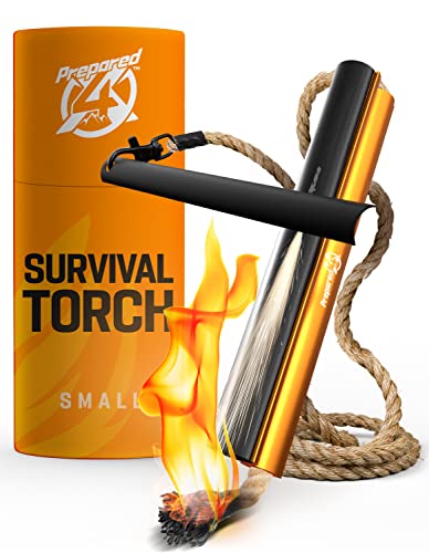 PREPARED4X Fire Starter Survival Tool - All-in-One Patented Flint and Steel Kit - Ferro Rod Fire Starter with 36" Waterproof Tinder Wick Rope and Steel Fire Striker | Prepared4X - Image 1