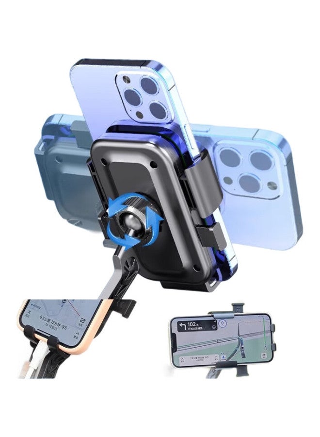 Ousen Electric Vehicle Phone Holder, Bicycle Pedal, Motorcycle, Food Delivery Rider, Car-Mounted Shockproof Phone Mount, Navigation Universal - Image 1
