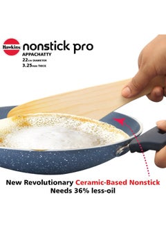 Hawkins HAWKINS Nonstick Pro 0.9 Litre Appachatty, Mini Kadhai, Appachatti, Appachetty, Appam Pot Maker, Deep Fry Pan with Glass Lid, Granite Kadai  - Image 3
