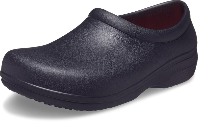 Crocs Unisex-Adult On The Clock Clog, Slip Resistant Shoes for Women and Men, Black, 6 Men/8 Women - Image 1