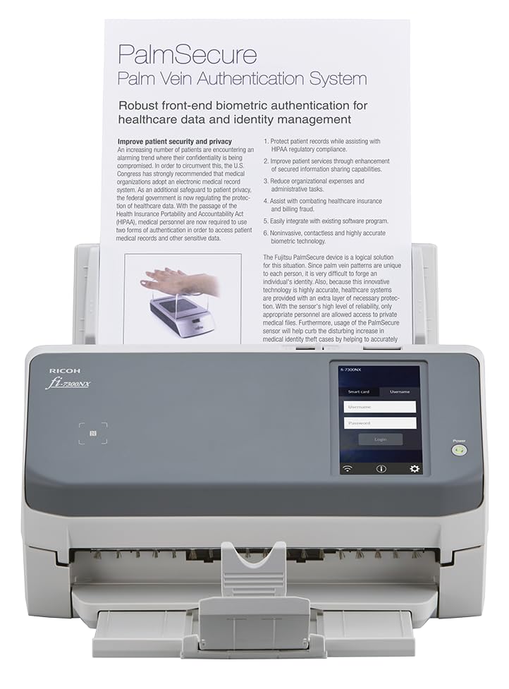 Fujitsu RICOH fi-7300NX Professional Network Enabled Document Scanner with Color Touchscreen - Image 3
