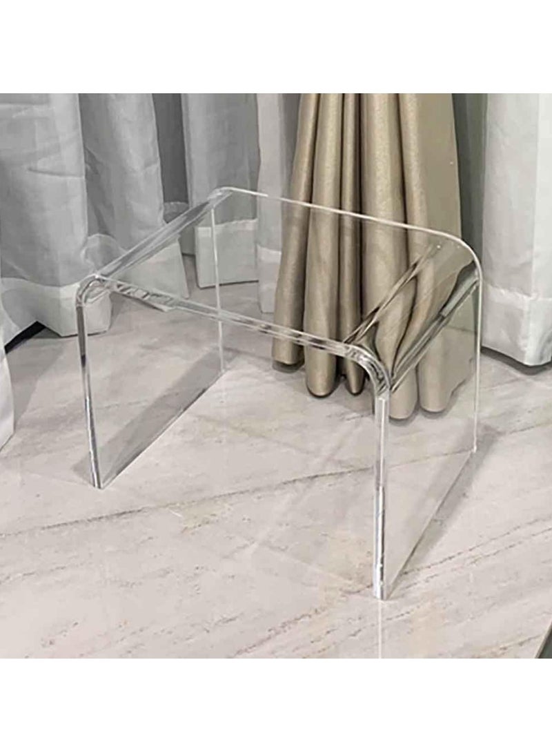 TPGP Acrylic Side Table, Modern Coffee Table, Laptop Table, U-Shaped Table for Small Living Room, Bedroom, and Office - Image 4