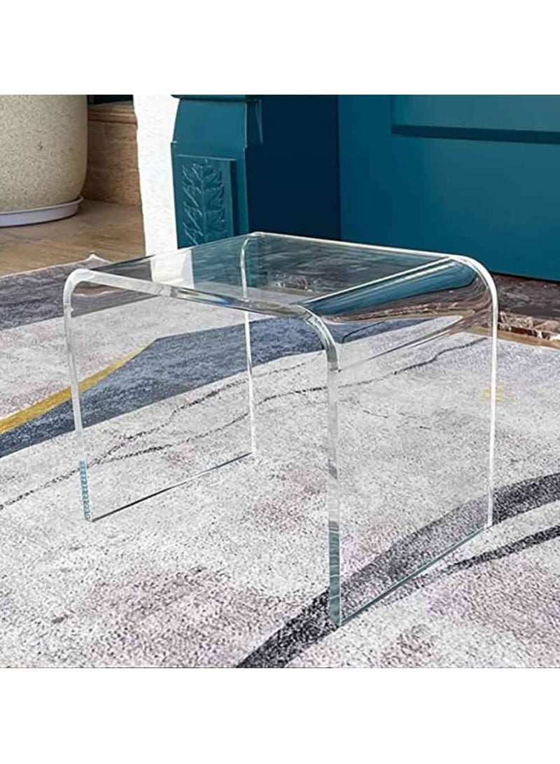 TPGP Acrylic Side Table, Modern Coffee Table, Laptop Table, U-Shaped Table for Small Living Room, Bedroom, and Office - Image 2