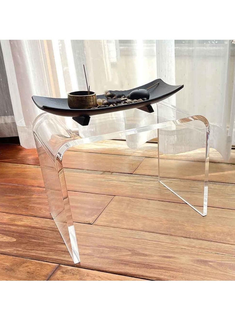 TPGP Acrylic Side Table, Modern Coffee Table, Laptop Table, U-Shaped Table for Small Living Room, Bedroom, and Office - Image 5
