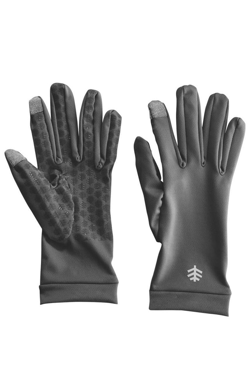 Coolibar Full Finger UV Sun Gloves - UPF 50+ Sun Protection - Gannett in Charcoal - Image 1