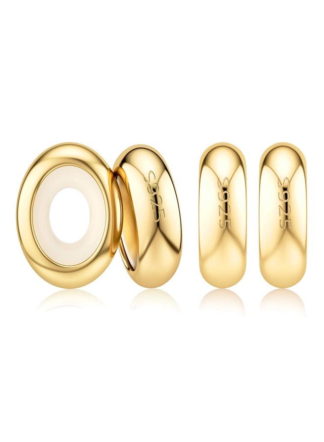 DALARAN خرزات فاصلة من الفضة الإسترليني عيار 925 من دالاران، خرزات سدادة بسيطة لأساور الخرز، من 2.5 مم إلى 4.5 مم، فضة، زركونيا مكعبة - Image 1