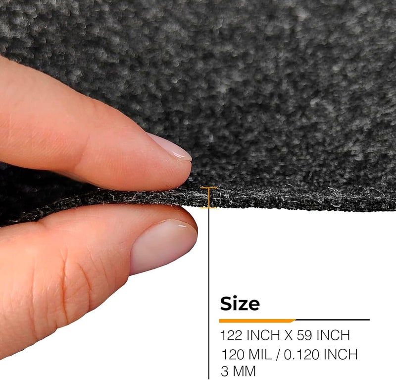 Siless 59"x122" Graphite Underfelt Carpet for Speaker and Sub Box - Image 2