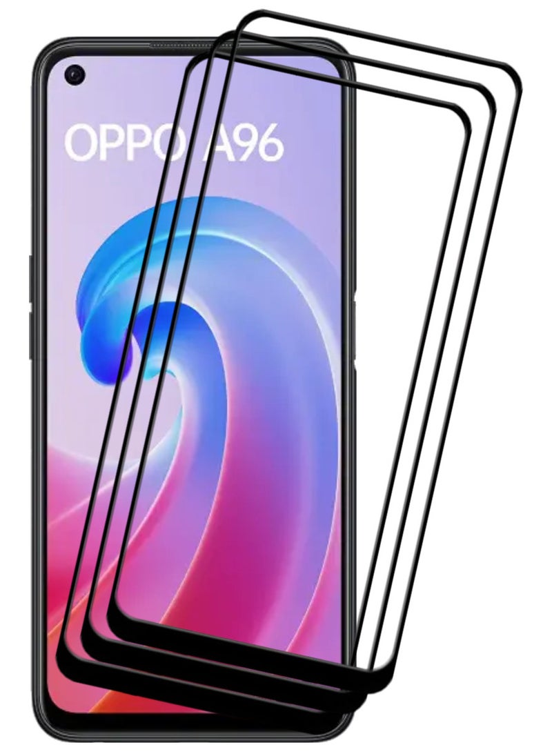 ACLIX 3 Pieces Antistatic ESD Dustproof Premium Quality High Definition Tempered Glass Screen Protector Designed For Oppo A96 - Image 1