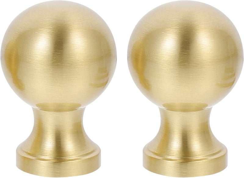 klarako 2pcs Drawer Handle Knobs for Wardrobe Vintage Knobs Handle Knobs Single Hole Knobs Dresser Drawer knobs Brass knob Brass pulls Golden Round Dresser Knobs Cupboard New Chinese Style - Image 1
