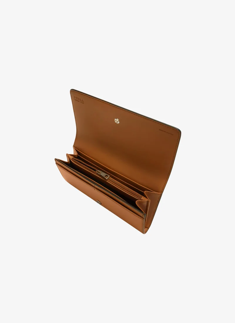 Furla Brown Sfera Continental Wallet for Women | Best Price UAE