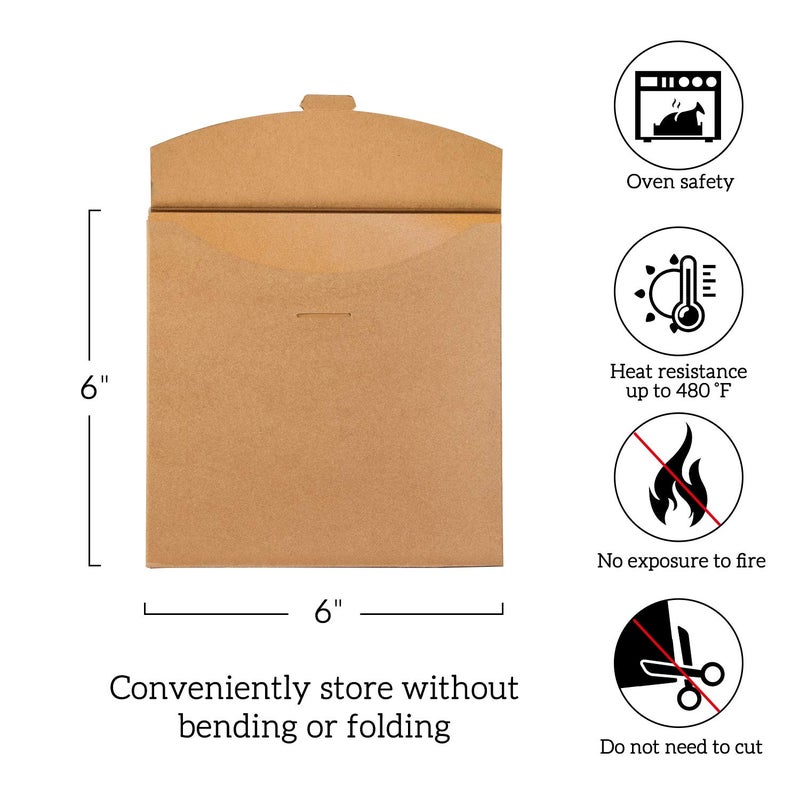 Hiware 200 Count Unbleached Parchment Paper Squares 6" x 6", Non-Stick Wax Paper Sheets for Separate Burgers, Cookies & Other Foods When Storing, Freezing - Image 2