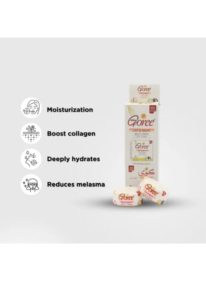 جوري كريم تفتيح البشرة النهاري والليلي من جوري | مرطب تفتيح البشرة خالٍ من الزيوت - 6 × 30 غرام - Image 3