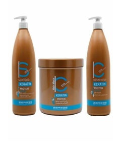 zero35 Keratin and Protein Hair Care Set, Consisting Of Shampoo, Conditioner And Hair Mask 