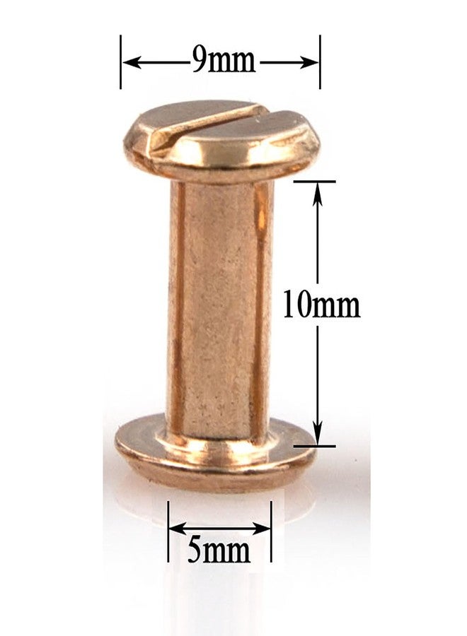 ALLOYPRO 60 Sets Chicago Screws Assorted Kit 3 Sizes Rose Gold Leather Rivets 1/4 3/8 1/2 Screw Rivets Flat Fillister Book Binding Posts Nail Rivet Chicago Bolts for DIY Leather Craft Bookbinding - Image 2