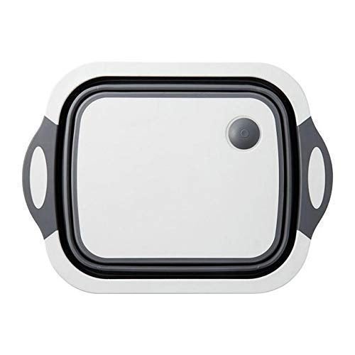 MS KITCHEN Collapsible Cutting Dish Tub Board4In1 Plastic MultiFunction Foldable Dish Tub Drainers Sink Storage Washing Draining BasketMultipurpose Cutting Chopping Board Fruit Vegetable Basket - Image 5