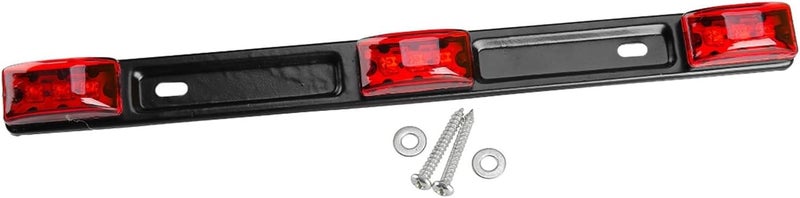 Rear tail light taillights 2pcs Stainless Red LED Rear Clearance ID Marker Light Bar for fit for for truck Trailer for Pickup Boat Tail Lamp - Image 5