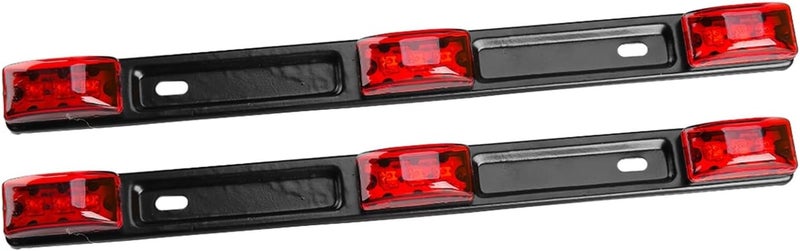 Rear tail light taillights 2pcs Stainless Red LED Rear Clearance ID Marker Light Bar for fit for for truck Trailer for Pickup Boat Tail Lamp - Image 4