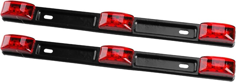 Rear tail light taillights 2pcs Stainless Red LED Rear Clearance ID Marker Light Bar for fit for for truck Trailer for Pickup Boat Tail Lamp - Image 3