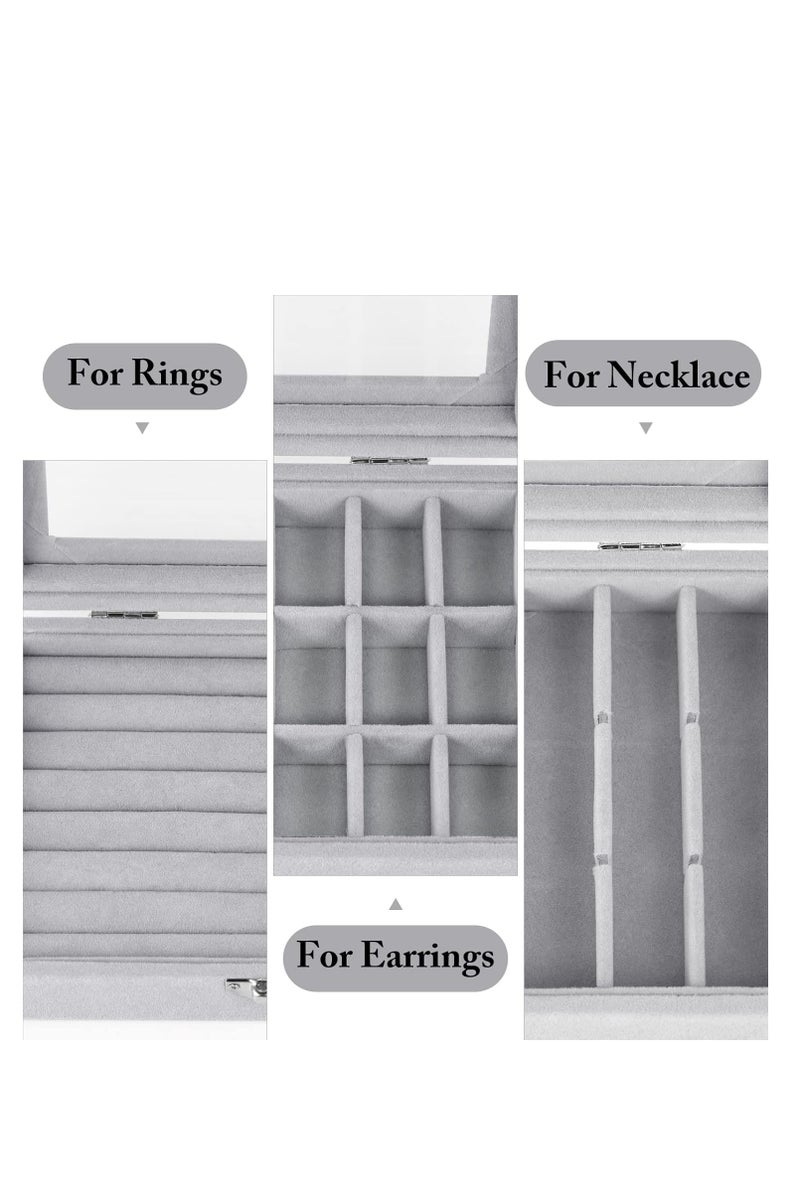 Jewelry Organizer for Rings, Earrings, Necklaces - Jewelry Box, Travel Jewelry Bag for Women, Jewelry and Accessories Storage Organizer - Image 3