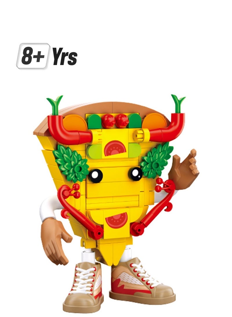 Loquat Pizza Model Set Building Blocks Creative Diy Food Assembly Toys Children Adult Home Decoration - Image 1