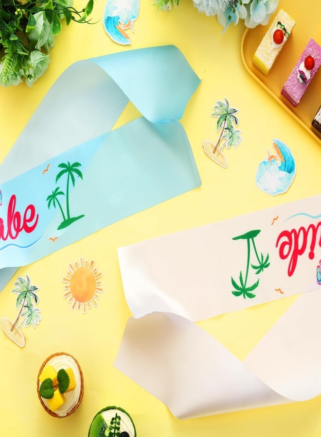 Serencatcher 7Pcs Beach Bachelorette Sash, Beach Bride Sash for Beach Bachelorette Party Favors Tropical Beach Theme Party Decorations Beach Babe Sash Luau Hawaiian Flamingo Party Supplies - Image 4