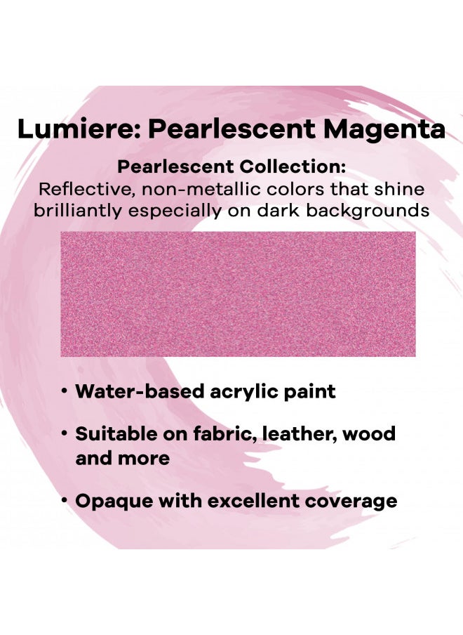 Jacquard Jacquard Lumiere Metallic and Pearlescent Paint 2.25 Oz, 573 Pearl Magenta  - Image 3