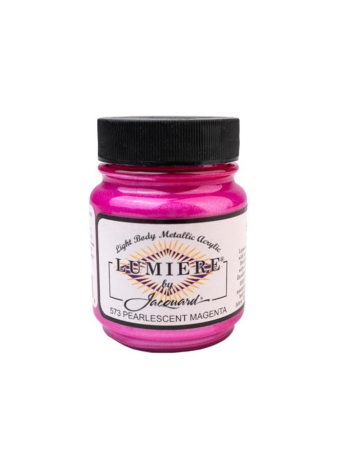 Jacquard Jacquard Lumiere Metallic and Pearlescent Paint 2.25 Oz, 573 Pearl Magenta  - Image 1