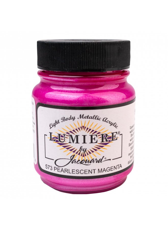 Jacquard Jacquard Lumiere Metallic and Pearlescent Paint 2.25 Oz, 573 Pearl Magenta  - Image 2