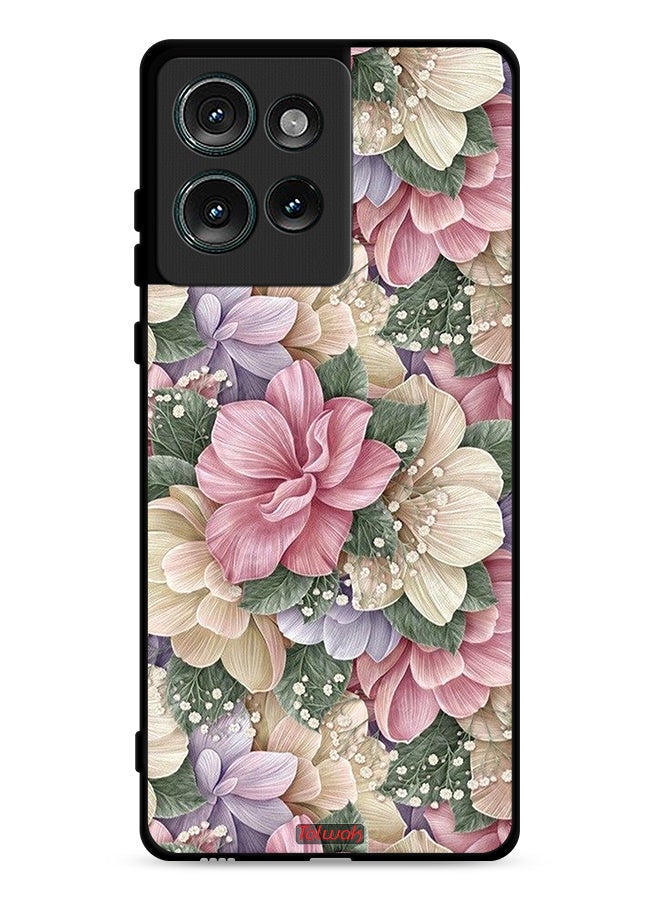 Tolwak Motorola Edge 50 Protective Case Cover Hd Floral - Image 1