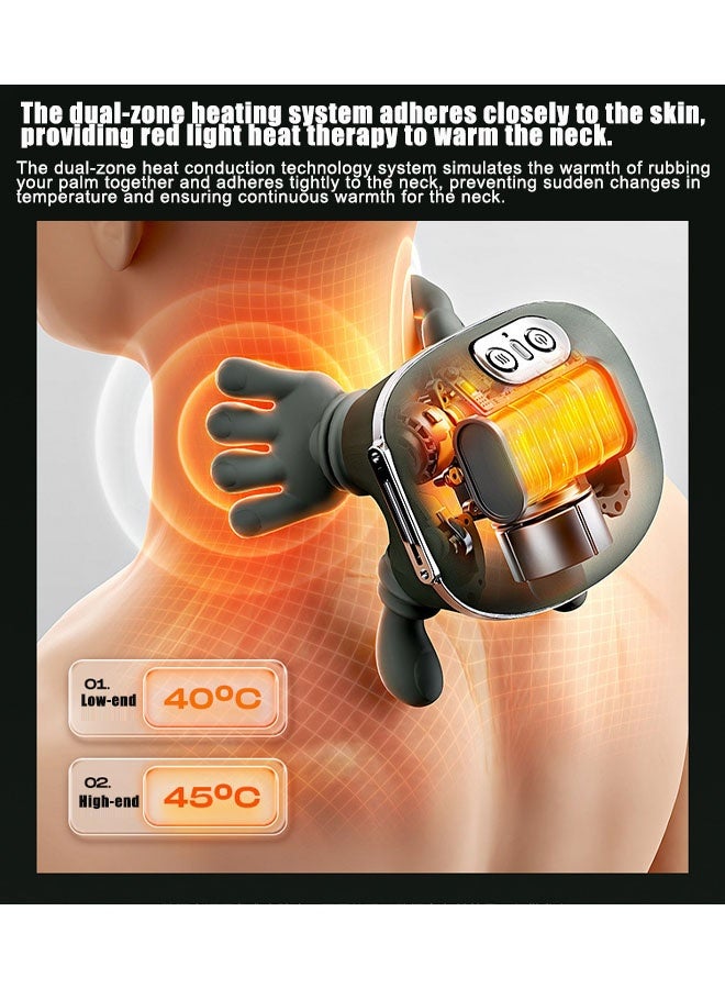 Super ZYouth Neck Shoulder Massager with Heat, Three Massage Levels, Cordless Deep Tissue 4D Expert Kneading Massager, Shiatsu Neck and Shoulder Massage Pillow for Neck, Traps, Back and Leg Pain Relief, Gifts for Men Women Dark Green - Image 4