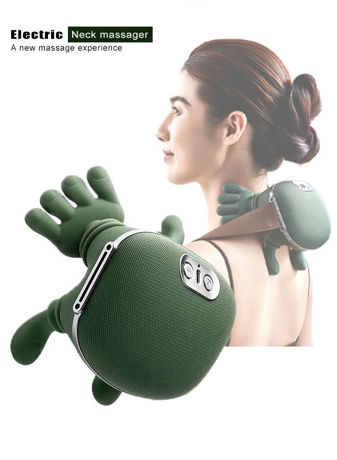 Super ZYouth Neck Shoulder Massager with Heat, Three Massage Levels, Cordless Deep Tissue 4D Expert Kneading Massager, Shiatsu Neck and Shoulder Massage Pillow for Neck, Traps, Back and Leg Pain Relief, Gifts for Men Women Dark Green - Image 1
