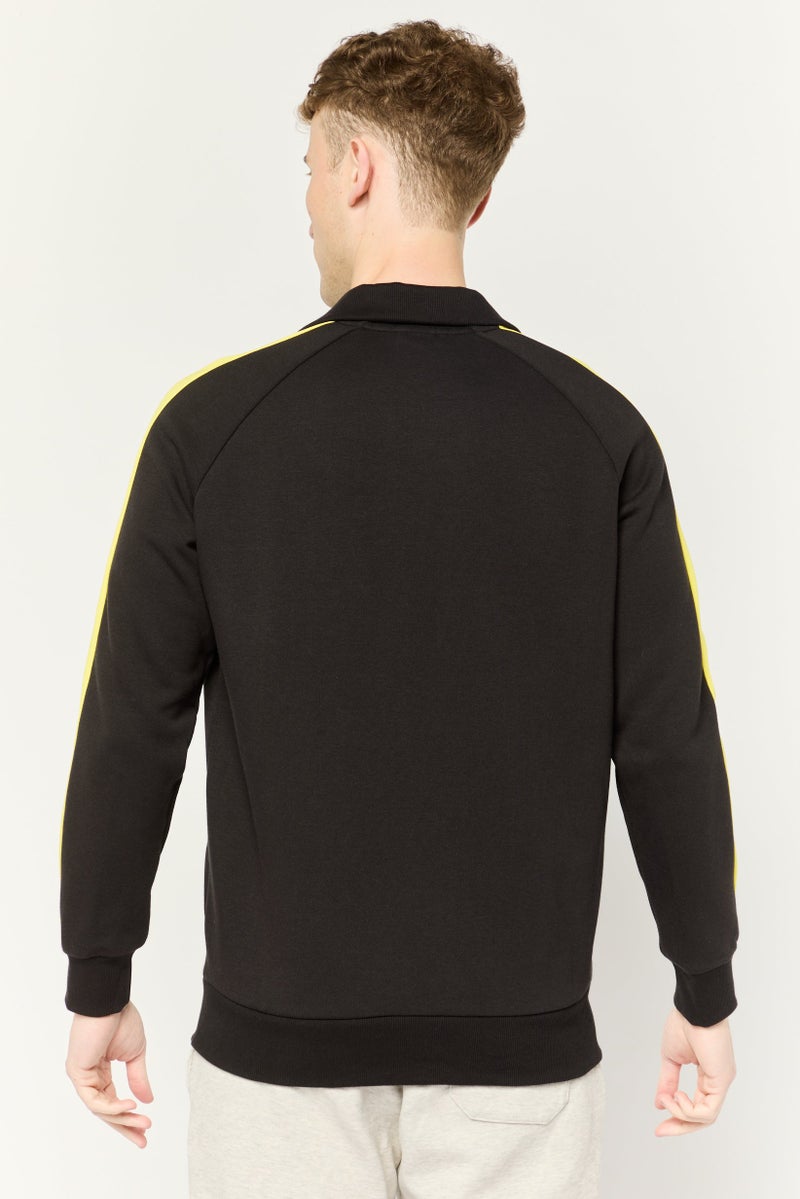 PUMA جاكيت تدريب رياضي للرجال بأكمام طويلة، أيقوني T7، أسود - Image 2