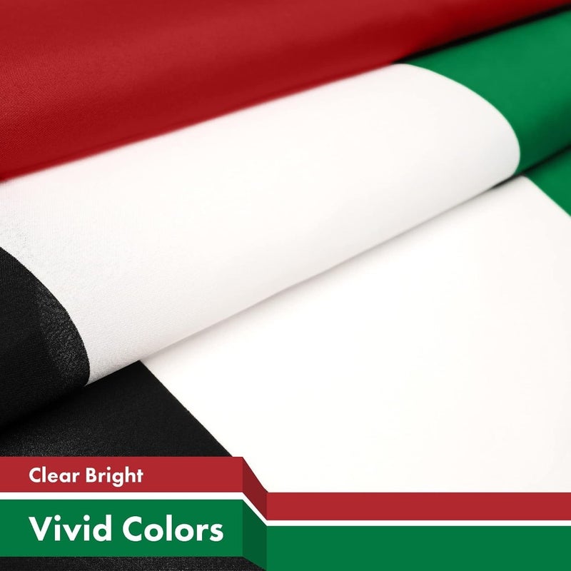 Emirati Flag UAE Flag - 120x180 CM Printed on 150D Polyester Indoor/Outdoor Use Vibrant Colors Brass Grommets Thicker More Durable Than 100D/75D Flags - Image 3