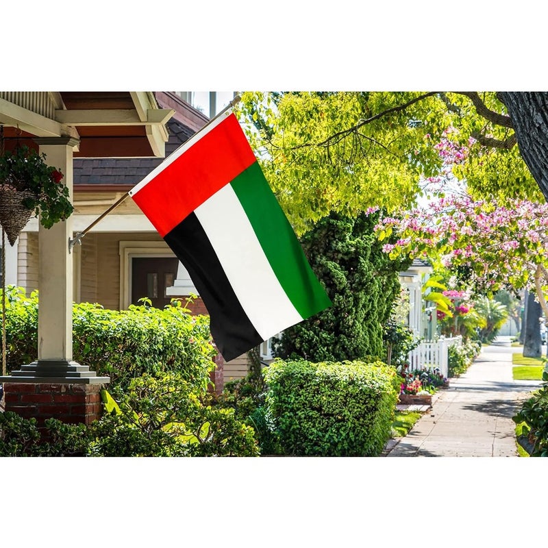 Emirati Flag UAE Flag - 120x180 CM Printed on 150D Polyester Indoor/Outdoor Use Vibrant Colors Brass Grommets Thicker More Durable Than 100D/75D Flags - Image 2
